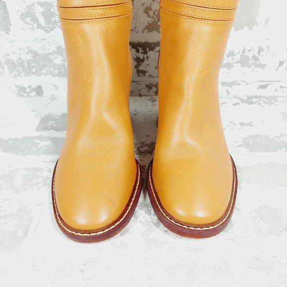 NEW Sam Edelman Elsy Womens Tan Leather Block Heel Knee-High Boots - Picture 8 of 14